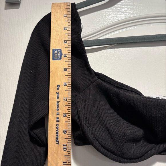 Princess Polly Black Long Sleeve Bra Top size 6 - Picture 7 of 8